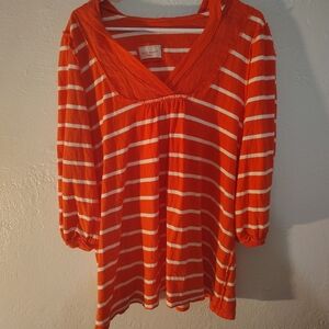 NAUTICAL BOLD STRIPES  hoodie 3/4 sleeve minimalist athleisure, oversize stripes